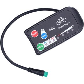 Electric Display, 5Pin Male 36V 48V Panel Screen Data Display Meter EBike Accessories for KTLED880 Display