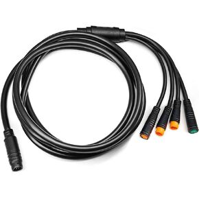 MUSELK Electric Bike 1T4/1T5 Waterproof Cable Controller Light Ebrake Throttle Display E-Bike Cable Conversion Accessories