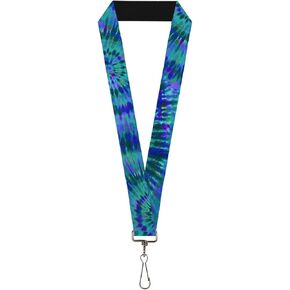Buckle-Down Lanyard-1.0"-Tie Dye Green/Blue/Purple