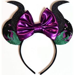 Mouse Deluxe Ears Headband Maleficent Halloween Headband For Halloween Costume Cosplay Party Hair Accessories (02) in Kuwait