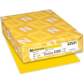 Neenah Astrobrights 30% Recycled Bright Color Paper, 8 1/2in x 11in, 24 Lb, FSC Certified, Lunar Blue, Ream Of 500 Sheets, 21528