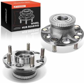 A-Premium 2 x Rear Wheel Bearing and Hub Assembly with ABS Ring & 5-Lug Compatible with Acura TL 2004-2008, Accord 2003-2007