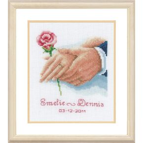 Vervaco Counted Cross Stitch Kit Wedding Ring 5.6" x 6.4"