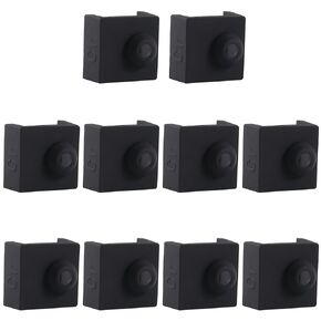 10PCS 3D Printer Hotend Silicone Sock Heater Block Silicone Cover for Ender 3/3 Pro/3 V2, Ender 5/5 Plus/ 5 Pro, CR 10 Series, MK7/ 8/9 3D Printer Hotend