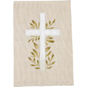 Mud Pie Cross Church Painted Towels, Church; 21" x 14'