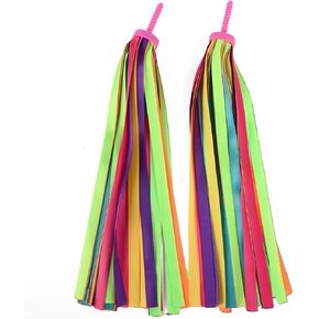 U-LIAN Kids Bicycle Tassel Ribbon,Children Scooter Handlebar Streamers Bicycle Grips Ribbon Baby Carrier Accessories Easy Attach to Bike's Handlebars…