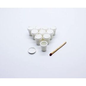 ¾ Takeaway Cup 10 Pieces Tiny Tableware - Miniature Cup Mug Plate Bowl Tableware Crockery Cutlery Kitchen Utensil Hand Made Painted Plastic and Resin Decorative Collectible