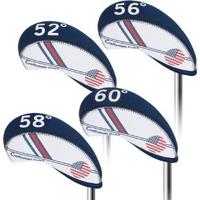 Craftsman Golf US Flag Neoprene Golf Club Head Cover Wedge Iron Protective Headcover for Callaway, Ping, Taylormade, Cobra, Etc.