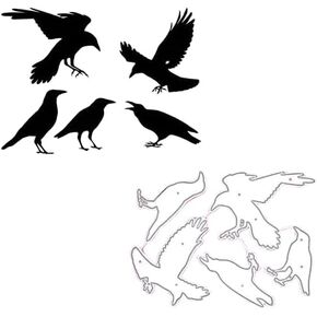 Halloween Crows Metal Die Cuts, Metal Scrapbooking Stencils Die for Scrapbooking Album, Trick or Treat Card Decor Scrapbooking Die-Cuts