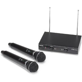 Samson Stage 200 Dual-Channel Handheld VHF Wireless System with Two Q6 Dynamic Microphones (Group B)