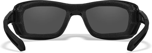 نظارات شمسية Wiley X WX Wave نظارات أمان للرجال مقاومة للكسر وحماية العين من الأشعة فوق البنفسجية لركوب الخيل وفي الهواء الطلق، عدسات زرقاء مستقطبة بإطارات سوداء لامعة in Kuwait