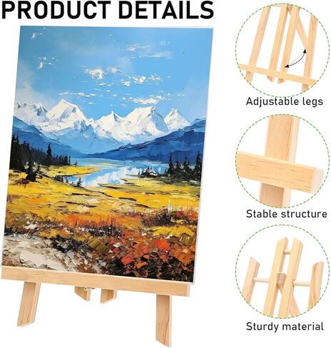 Professional Painting Set with Easels,84 Pcs Acrylic Paint Set Includes Wood Easels, Painting Canvas,Plastic Palettes and Nylon Hair Brushes,Painting Supplies Kit for Kids Adults Students Artists in Kuwait