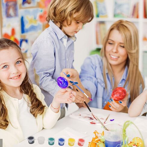 Professional Painting Set with Easels,84 Pcs Acrylic Paint Set Includes Wood Easels, Painting Canvas,Plastic Palettes and Nylon Hair Brushes,Painting Supplies Kit for Kids Adults Students Artists in Kuwait