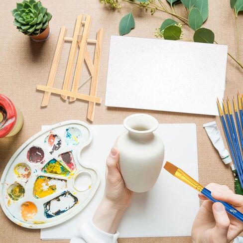 Professional Painting Set with Easels,84 Pcs Acrylic Paint Set Includes Wood Easels, Painting Canvas,Plastic Palettes and Nylon Hair Brushes,Painting Supplies Kit for Kids Adults Students Artists in Kuwait