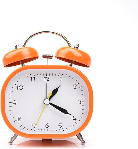HoooCell Loud Alarm Clock, Silent Non-Ticking Twin Bell Small Alarm Clock Desk Clock Analog Alarm Clock with Backlight for Bedroom Household, Suit for Heavy Sleeper Adults Kids (Beige) in Saudi Arabia