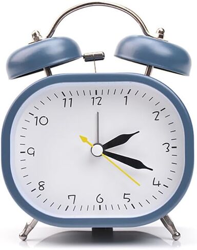HoooCell Loud Alarm Clock, Silent Non-Ticking Twin Bell Small Alarm Clock Desk Clock Analog Alarm Clock with Backlight for Bedroom Household, Suit for Heavy Sleeper Adults Kids (Beige) in Saudi Arabia