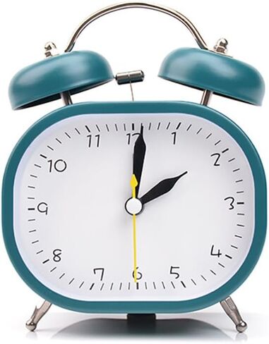 HoooCell Loud Alarm Clock, Silent Non-Ticking Twin Bell Small Alarm Clock Desk Clock Analog Alarm Clock with Backlight for Bedroom Household, Suit for Heavy Sleeper Adults Kids (Beige) in Saudi Arabia