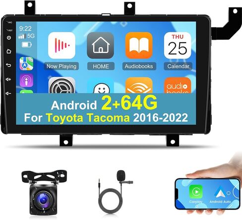 [2+64G] Android 13 Car Radio for Toyota Tacoma 2016-2022 - Wireless Carplay and Android Auto - 9 Inch Touch Screen Car Stereo with Hi-Fi/WiFi/GPS Navigation/SWC + AHD Backup Camera in Saudi Arabia