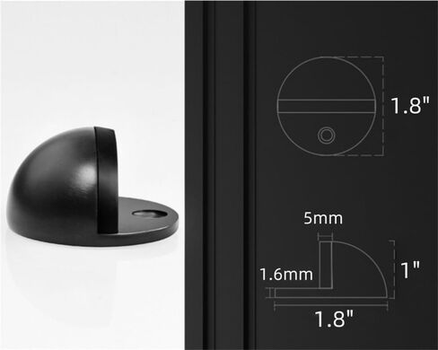 Door Stopper, Floor Door Stop for Bottom of Door Black Rubber Bumper Doorstop Wall Protector, 2 Pack in Saudi Arabia