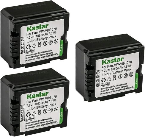 Kastar 2-Pack Battery Replacement for Panasonic HDC-MDH1, HDC-MDH1GK, HDC-SD1, HDC-SD1-S, HDC-SD3, HDC-SD5, HDC-SD5EG-K, HDC-SD5EG-S, HDC-SD5GC-K, HDC-SD5GK, HDC-SD5BNDL, HDC-SD7, HDC-SD8K, HDC-SD9 in Kuwait