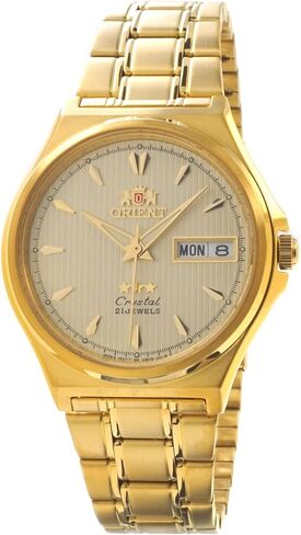 ساعة أورينت FAB02002C للرجال 3 نجوم قياسية ذهبية اللون بمينا ذهبي أوتوماتيكية in Kuwait