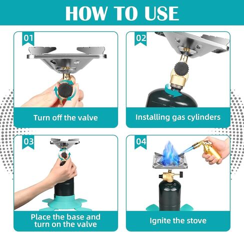 DOMINOX 10,000 BTU Propane Camping Stove, Portable Adjustable Flame Camping Stove with Gas Cylinder Base, Portable Backpacking Stove for Camping, Outdoor, Travel, Hiking (Propane Tank Not Included) in Saudi Arabia