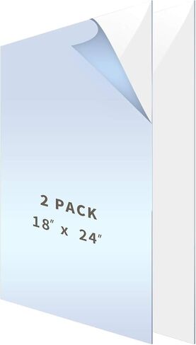 18x24" PET Sheet/Plexiglass Panels 0.03" Thick (5 Pack); No More Shattered Glass, Perfect for DIY Sneeze Guards, Face Shields and Pet Barriers in Saudi Arabia