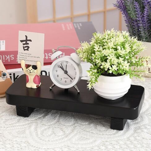 Wood Pedestal Soap Stand,Wood Riser stand for home decor / Decorative Wood Riser For Your Kitchen or Bathroom Farmhouse Decor (black) in Saudi Arabia