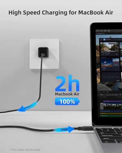 شاحن سفر USB C، شحن سريع للغاية imuto PPS Mini 30W، كتلة شاحن PD مضغوط من GaN Type C لهاتف Galaxy S22/Ultra/S21، Note 20/10، iPhone 13/12/Pro/Pro Max، Google، Pixel، iPad، MacBook هواء… in Kuwait