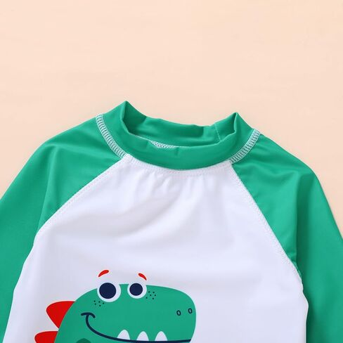 YOUNGER TREE Toddler Baby Boy Swimsuit Long Sleeve Bathing Suit Rash Guard Shirt Trunk Sets Swimwear Summer Clothes Outfits in Saudi Arabia