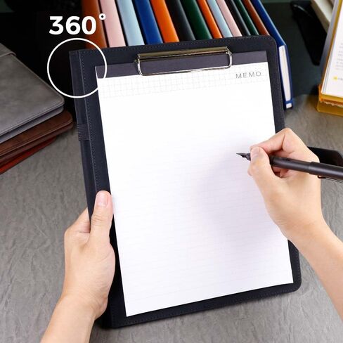 Padfolio Clipboard Folder Portfolio Notepad Organizer، Sbrinnaliao PU حافظة تخزين جلدية مع غطاء لمحفظة الوسادة القانونية A4 لوحة كتابة لمؤتمرات الأعمال ومدرسة الأعمال ولوحة مشبك المفكرة in Saudi Arabia