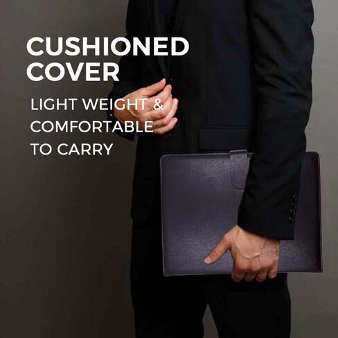 Padfolio Clipboard Folder Portfolio Notepad Organizer، Sbrinnaliao PU حافظة تخزين جلدية مع غطاء لمحفظة الوسادة القانونية A4 لوحة كتابة لمؤتمرات الأعمال ومدرسة الأعمال ولوحة مشبك المفكرة in Saudi Arabia