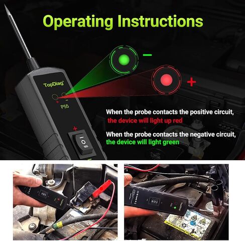 P55 Power Circuit Probe Kit, Automotive Circuit Tester with Component Activation/Short Circuit Finder/Continuity Test/Positive&Negative Detection/Ground Detection in Saudi Arabia