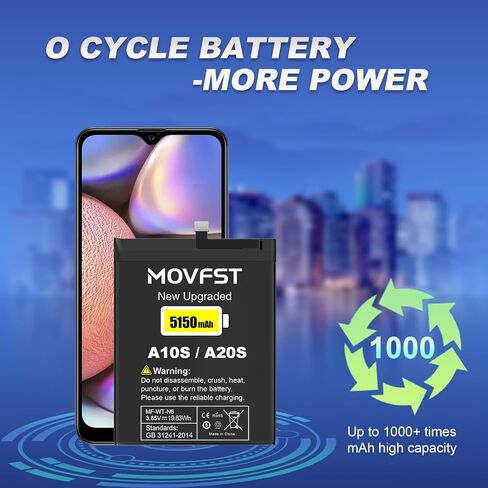 Replacement Battery for Samsung Galaxy A10S,5150mAh High Capacity Battery Fit for Samsung Galaxy A10S Model SM-A107M SM-A107F/DS SM-A107M/DS with Repair Tool Kits,MF-WT-N6 in Saudi Arabia