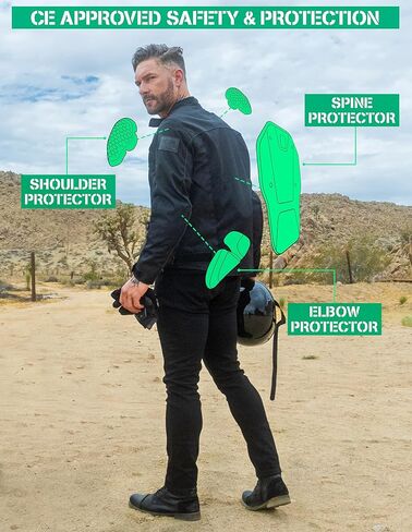 سترة Nomad للدراجات النارية للرجال Ironside Summer Mesh قابلة للتنفس ومدرعة للحماية من الصدمات Cruiser Sportsbike Enduro. in Kuwait