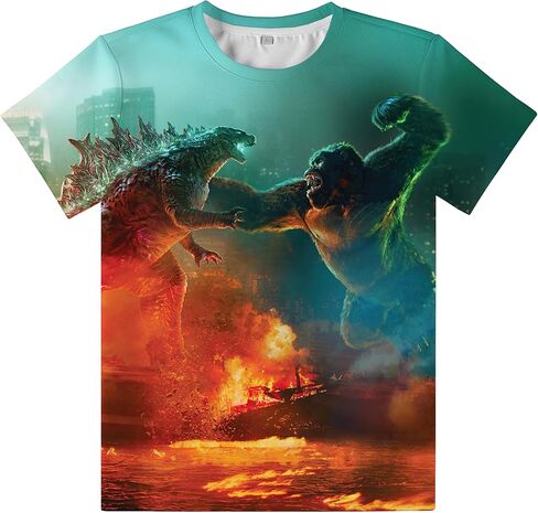 طقم شورتات فيلم Monster Shirt تي شيرت عصري بأكمام قصيرة مناسب للأولاد والبنات in Kuwait