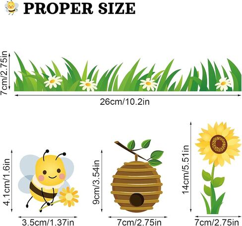 Outus 9 Sheet Spring Summer Window Clings Sunflower Bee Static Stickers Anti Collision Window Decals for Glass Windows Spring Summer Baby Shower Birthday Party Decoration in Saudi Arabia