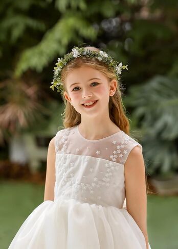 White Baby‘s Breath Flower Crown Eucalyptus Crown Bride Bridesmaid Headpiece Boho Hair Wreath DFS18 (Daisy yellow) in Saudi Arabia