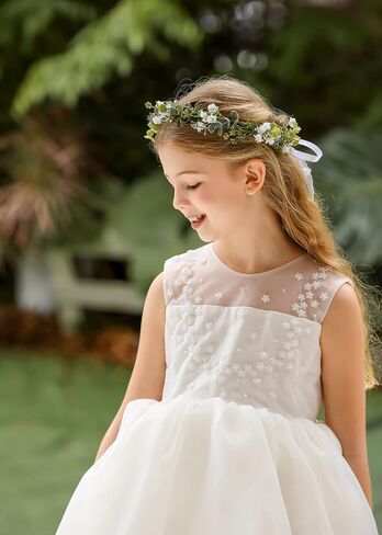 White Baby‘s Breath Flower Crown Eucalyptus Crown Bride Bridesmaid Headpiece Boho Hair Wreath DFS18 (Daisy yellow) in Saudi Arabia