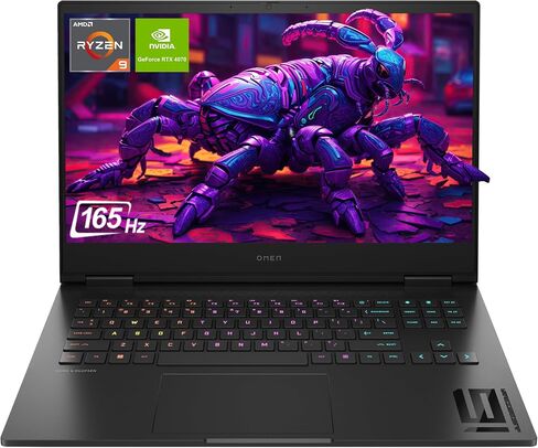 HP OMEN Gaming Laptop, 16" Full HD Display, AMD Ryzen 9 7940HS, 16 GB DDR5 RAM, 512 GB PCIe SSD, NVIDIA GeForce RTX 4070, Backlit Keyboard, Windows 11 Home, Shadow Black in Saudi Arabia