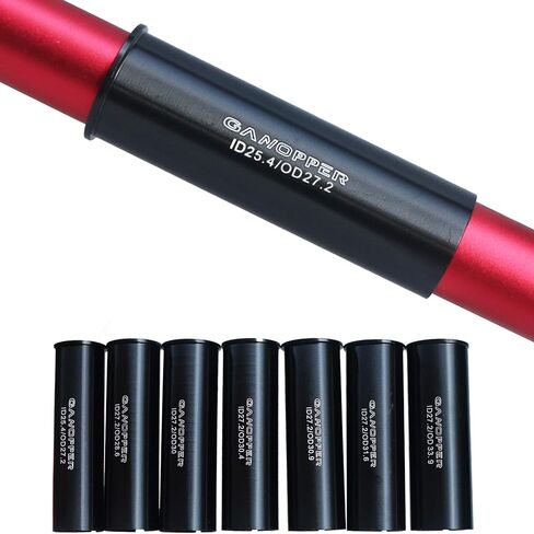 GANOPPER 100mm Long Seatpot Shim 22.2 25.4 26.6 27.2 to 28.6 30 30.4 30.9 31.6 31.8 33.9 34.9 36 Alloy Bicycle Seat Post Tube Adapter in Saudi Arabia