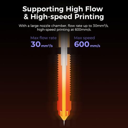 Creality Official K1C Nozzles, Quick-Swap 3D Printer Nozzle Kit, Copper Alloy and Hardened Steel Nozzle Suitable for Creality K1C/ K1 MAX 3D Printers (1PCS, 0.4mm) in Saudi Arabia