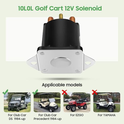 10L0L 12V Golf Cart Solenoid for 1984 up Club Car DS & Precedent, Club car Solenoid Replaces OEM 1013609, in Saudi Arabia