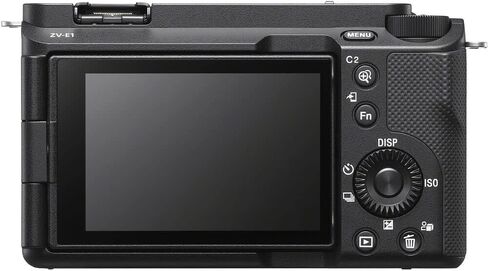 كاميرا Sony Alpha ZV-E1 كاملة الإطار بعدسة بدون مرآة باللون الأسود ILCZVE1/B، عدسة Sony FE مقاس 20 مم G، بطاقة 64 جيجابايت، برنامج Corel Photo، قارئ بطاقات، حافظة، حامل ثلاثي مرن، مجموعة تنظيف in Saudi Arabia