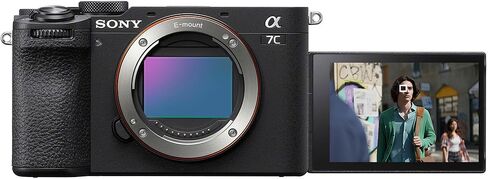 Sony a7C II Full Frame Mirrorless Interchangeable Lens Camera Body Black ILCE-7CM2/B Bundle with Deco Gear Compact Camera Bag + Extra Battery + Flash + 128GB Card + Dual Charger & Accessories Kit in Saudi Arabia