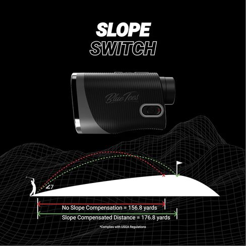 Blue Tees Golf - Series 3 Max with Laser Rangefinder with Slope Switch - 900 Yards Range, Slope Measurement, Magnetic Strip, Ambient Display, Flag Lock with Pulse Vibration, 7X Magnification in Saudi Arabia