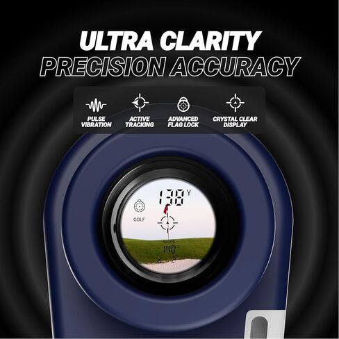 Blue Tees Golf - Series 3 Max with Laser Rangefinder with Slope Switch - 900 Yards Range, Slope Measurement, Magnetic Strip, Ambient Display, Flag Lock with Pulse Vibration, 7X Magnification in Saudi Arabia