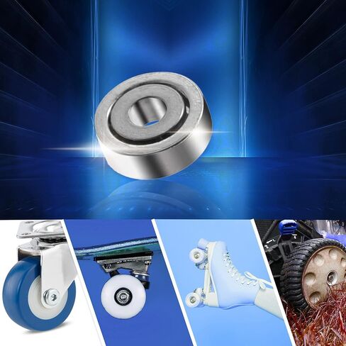 ACROPIX النوع المفتوح 681 محامل الكرات الأخدود العميق 1x3x1 مم لون فضي - عبوة من 10 in Kuwait