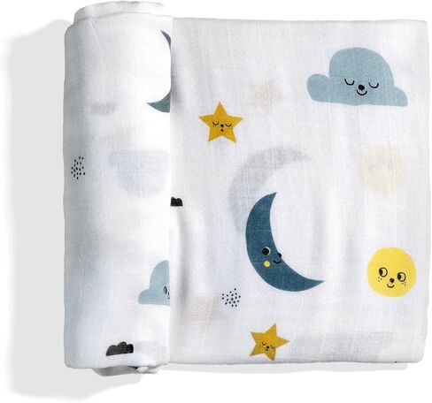 Rookie Humans Super Soft Viscose from Bamboo Muslin Swaddle Blankets for Baby Girls and Boys – Silky Soft - 47 x 47 inches Swaddling Blankets - Newborn Baby Essentials, Floral in Saudi Arabia