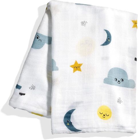 Rookie Humans Super Soft Viscose from Bamboo Muslin Swaddle Blankets for Baby Girls and Boys – Silky Soft - 47 x 47 inches Swaddling Blankets - Newborn Baby Essentials, Floral in Saudi Arabia